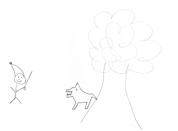 Figure 7. “I’ll draw a tree on the side, to represent the world, so to speak” (Céleste drawing The Legend of Zelda).