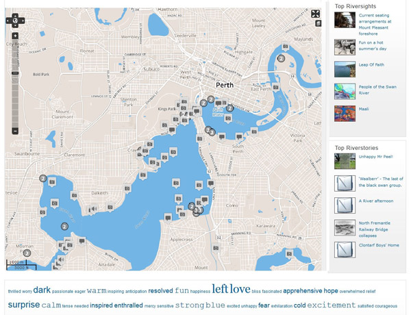 Figure 2. The online web interface was available at riversofemotion.org.au. It can now be accessed through the Wayback Machine at: web.archive.org/web/*/riversofemotion.org.au.