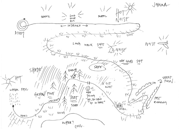 Figure 8. Joanna’s second map-score, from the George Mason Memorial to the FDR Memorial.