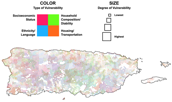 Figure 18. Multivariate 2016 social vulnerability map of Puerto Rico.