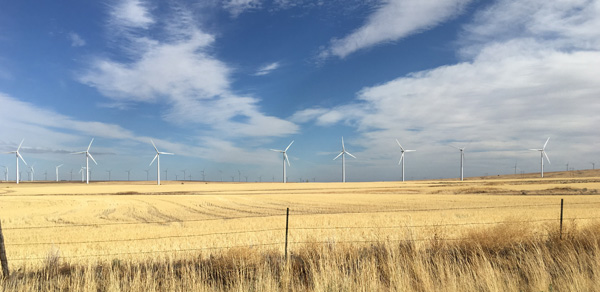 Figure 10. Wind power production in Klickitat County. Photo by author.