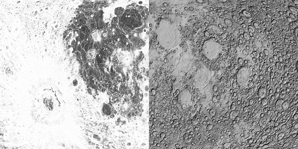 Figure 3. The slope (left) and hillshade (right).