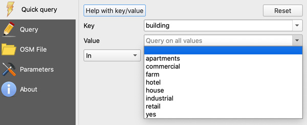 Figure 9. The Value dropdown allows users to specify building type.
