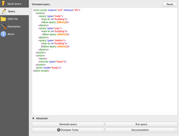 Figure 12. The Query text editor allows the user to further customize the query.