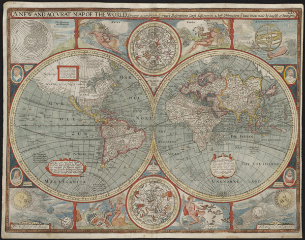 John Speed, A New and Accurat Map of the World (1626).