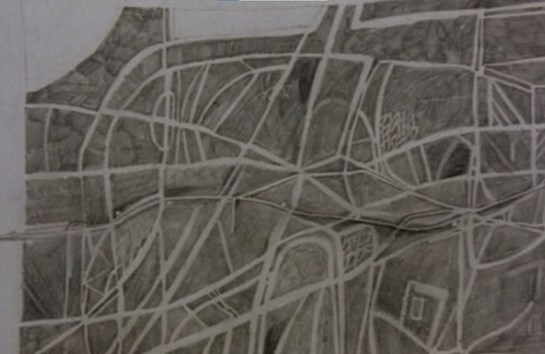 Figure 10. Peter Greenaway. 1978. Map 21 detail. The map of a conscientious cartographer.