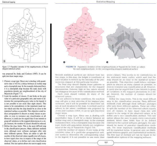 Figure 1. Explanation of Jenks and Coulson’s classification approach in the 3rd (left, half-page) and 4th (right, full-page) edition of the textbook.