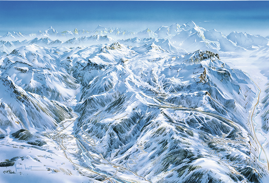 Figure 1. Grand Massif, Pierre Novat, 1986. The most accomplished painting of his career according to his son, Arthur Novat.