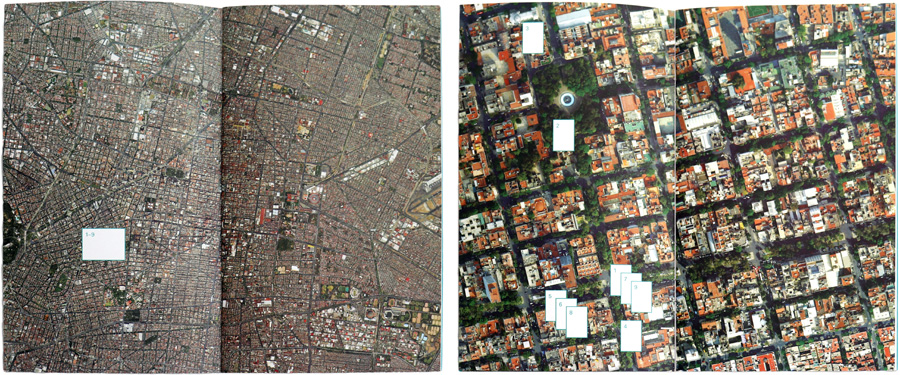 Figure 4. Satellite imagery in Chloe Aridji’s “Map of a Lost Soul.”