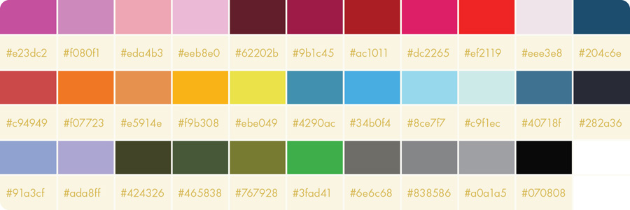 Table 2. The final set of cognitively congruent color candidates.