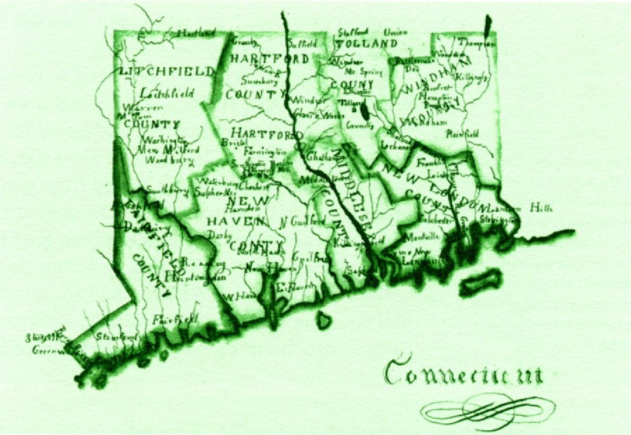 Although a full-color reproduction of this map, by a fourteen-year-old student at the Middlebury Female Academy, appears later in the book (on page 231), this slightly smaller green-and-black version is inserted on page 31, near Schulten’s discussion of artistic styles prevalent in the early 1820s. Although other illustrations in the long-essay section are similarly muddled by the green leitmotiv adopted for the Willard volume, their useful proximity to the relevant part of the essay makes them more than a graphic conceit.