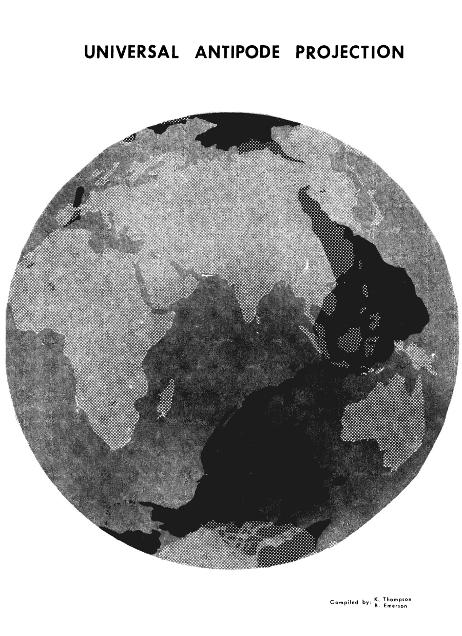 Figure 1. Universal Antipode Projection, K. Thompson and B. Emerson in Antipode (1969).