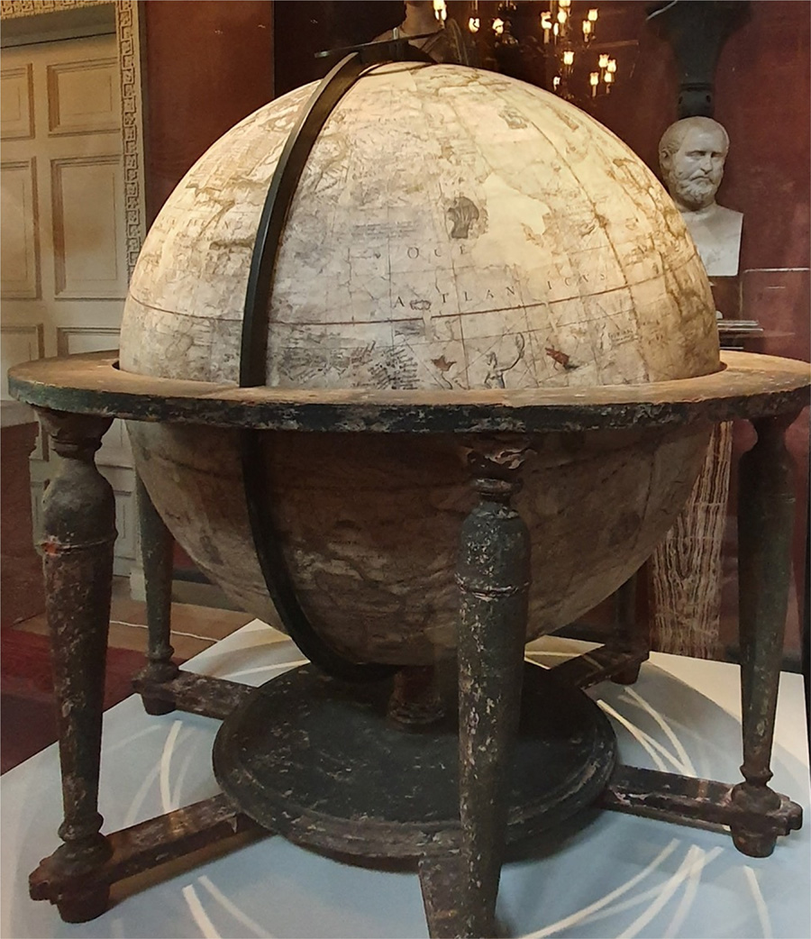 Figure 6. Molyneux’s 1592 Petworth House Globe. It is about two feet one inch (63.5 cm) in diameter.