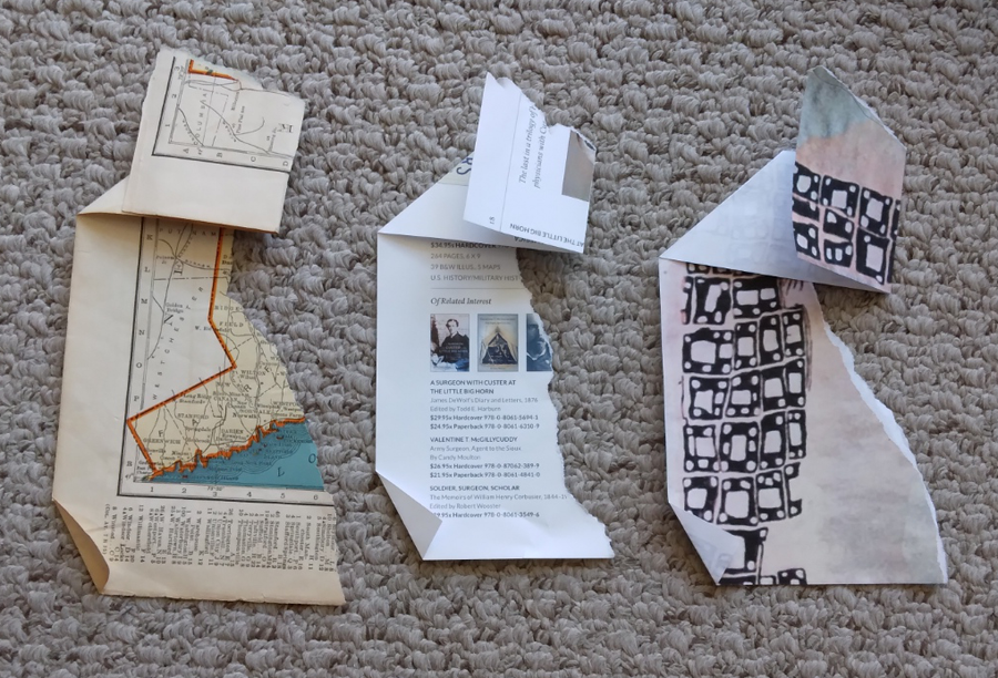 Figure 1. Three scraps of paper. Are any of them maps?  (see end note)