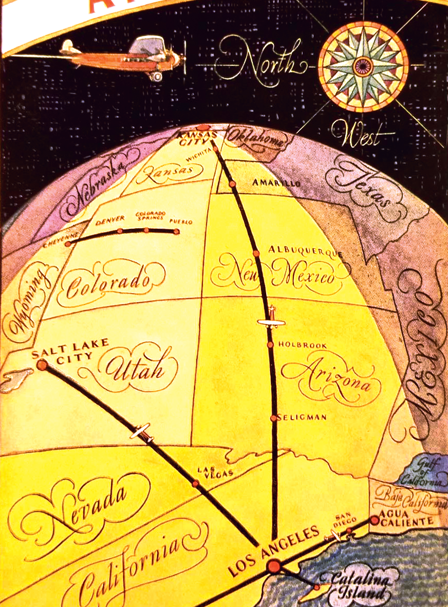 Figure 2. Western Air Express Map from 1929.