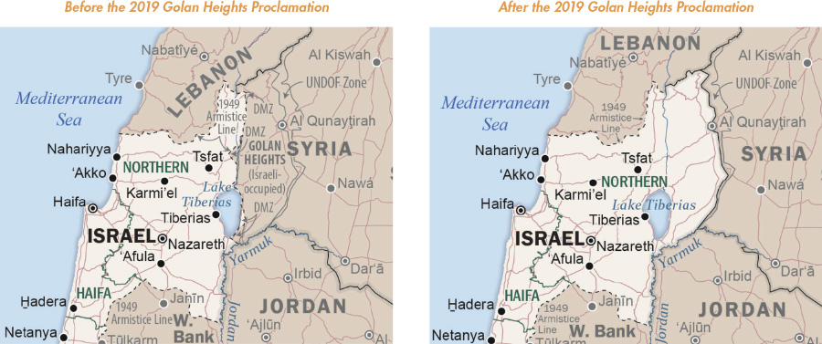 Figure 1. Excerpts of maps produced by the Office of the Geographer and Global Issues, US Department of State; modified by author.