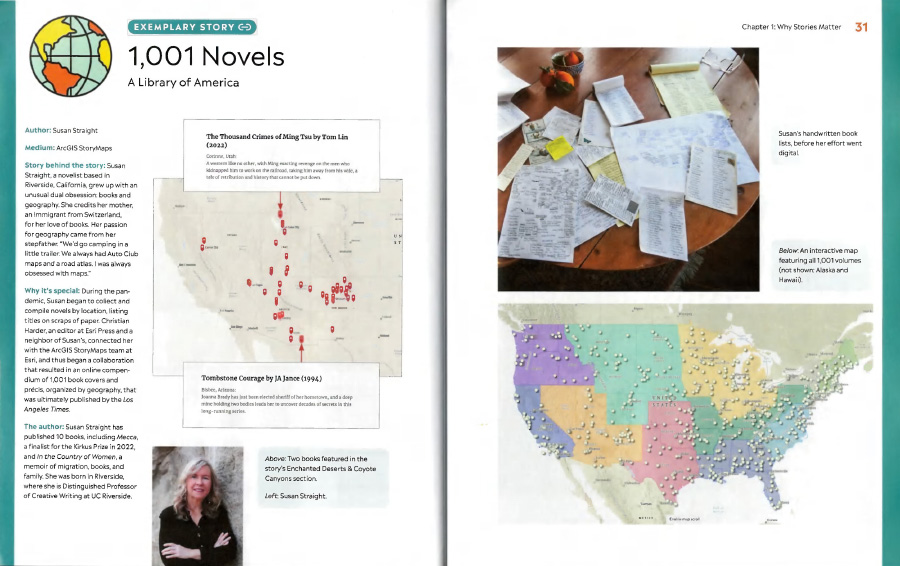An example spread from the book. The link icon can be seen on the top of the lefthand page.
