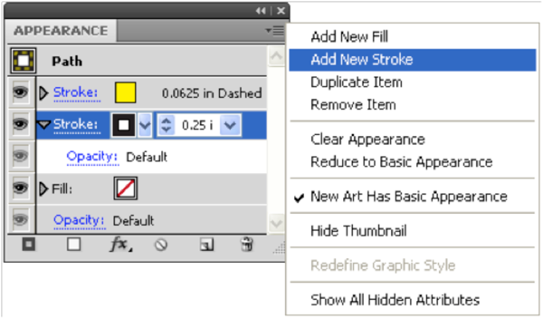Figure 1. Appearance palette.