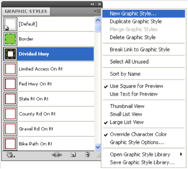 Figure 3. Graphic Styles palette (Step 3).