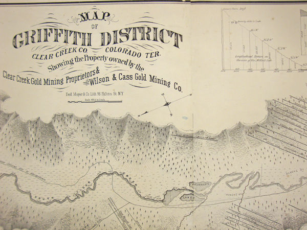 Figure 3. Map of Griffith District, Clear Creek County, Colorado Territory. Undated. Francis F. Bruné (detail)