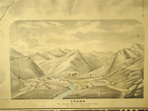 Figure 8. Map of Clear Creek County, Colorado. (from lower
right corner of map: view of town of Idaho)