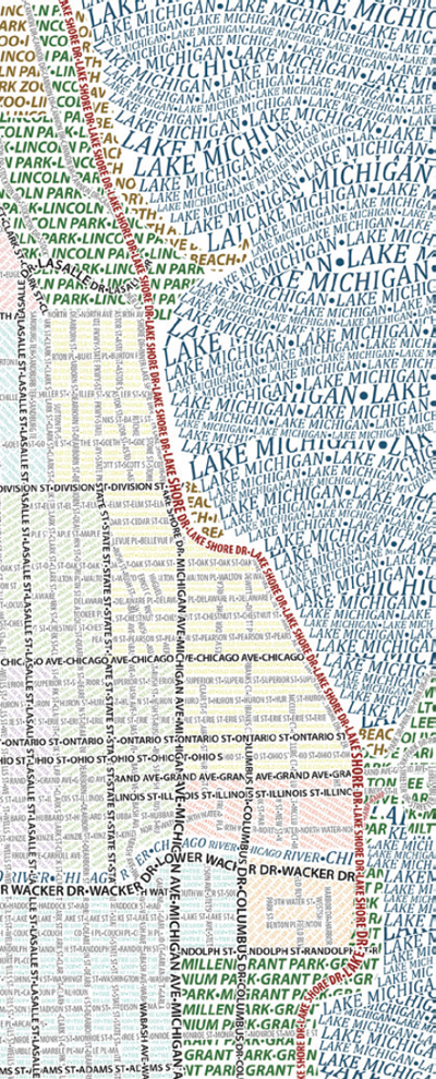 Figure 4. Detail: the red hues of
Lakeshore Drive make the road appear
to be the land-water boundary (area
shown: approximately 6.5
