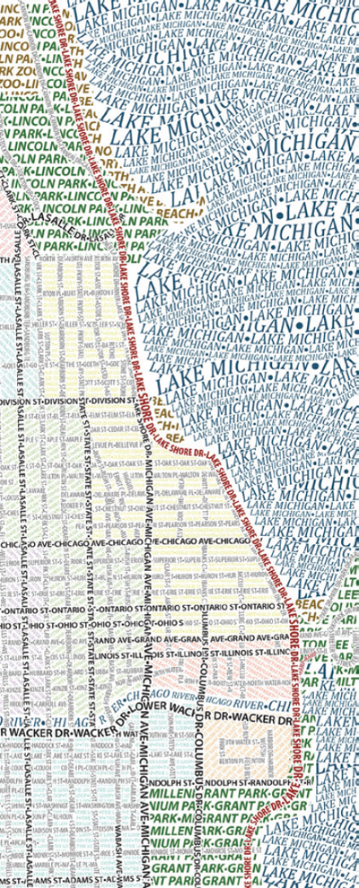 Figure 4. Detail: the red hues of
Lakeshore Drive make the road appear
to be the land-water boundary (area
shown: approximately 6.5