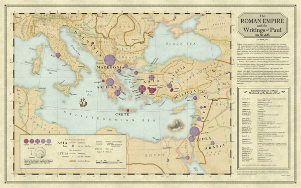 Figure 3: Benzek and Larsen’s 2009 version of the map was again more representative of
the known information and the period mapped, but the addition of the text and table at
the right reduced the area for the map on the page and may draw attention away from
the map. Map courtesy of Steve Benzek.