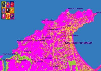 Figure 3: Three examples of Pop Art maps, from
Christophe et al. (2012) (IGN Data: BDTOPO®).