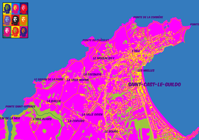 Figure 3: Three examples of Pop Art maps, from
Christophe et al. (2012) (IGN Data: BDTOPO®).
