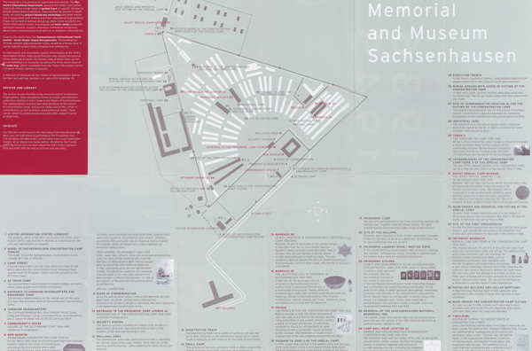 Figure 8: Sachsenhausen Visitor Map (2008) designed by L2M3
Kommunikationsdesign GmbH, Stuttgart. Reproduced with permission from
Sachsenhausen Memorial and Museum\Brandenburg Memorials Foundation.