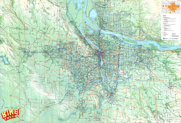 Figure 1: One complete side of Bike There!
showing the entire Portland metro area.