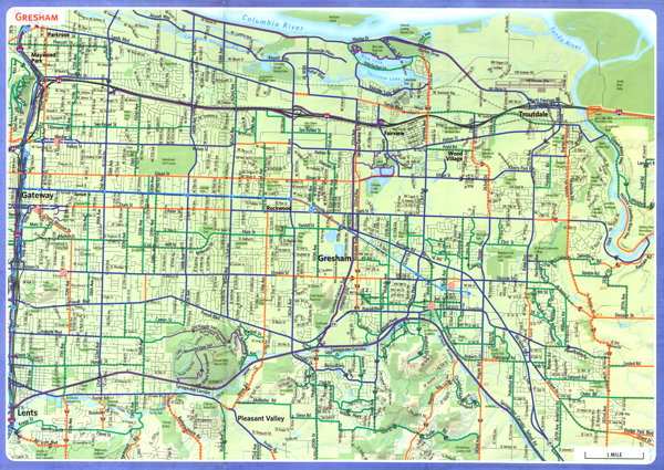 Figure 3: An inset map of the suburb community of Gresham.