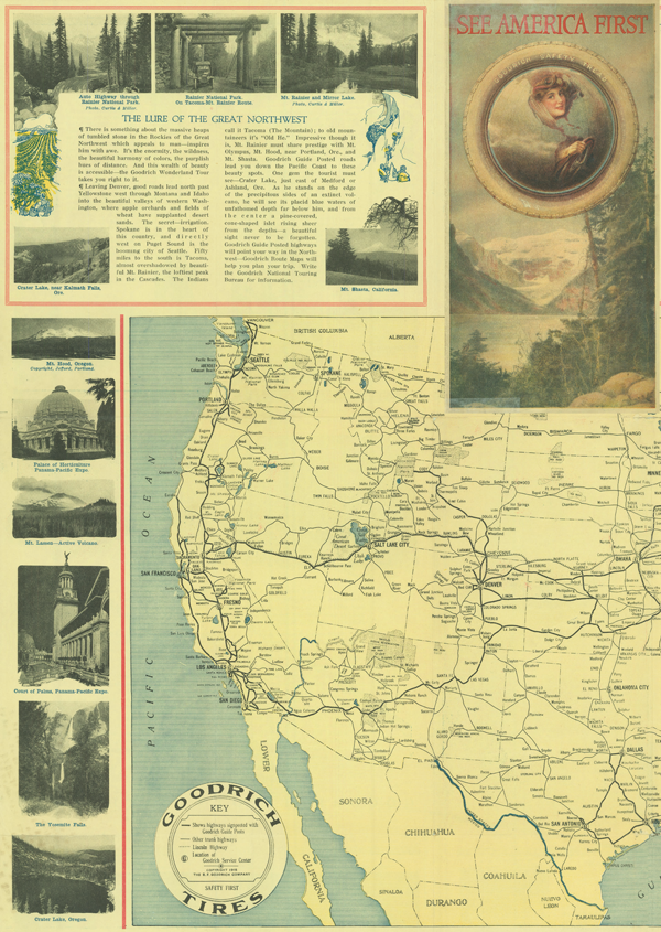 Figure 7: See America First (detail and panel). 1915. B. F. Goodrich
Company.