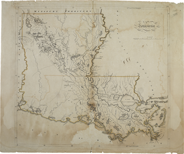 Figure 2: Carey’s Louisiana state map, 1818.