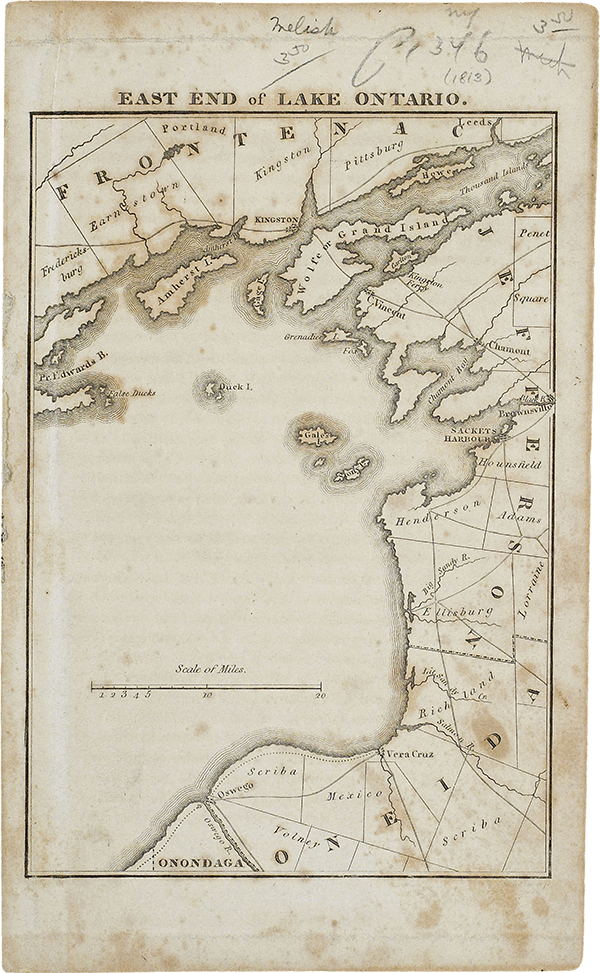 Figure 5: Melish's East End of Lake Ontario, 1813.