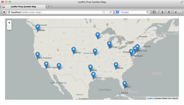 Figure 5: Adding markers to the map.