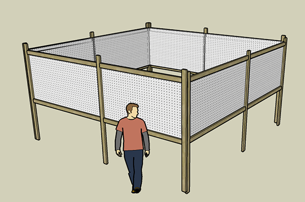 Figure 2: Diagram of the indoor search space.