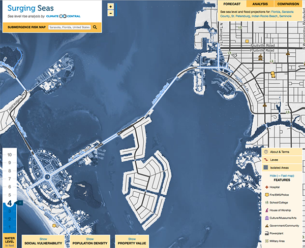 Figure 3: Climate Central’s Surging Seas.