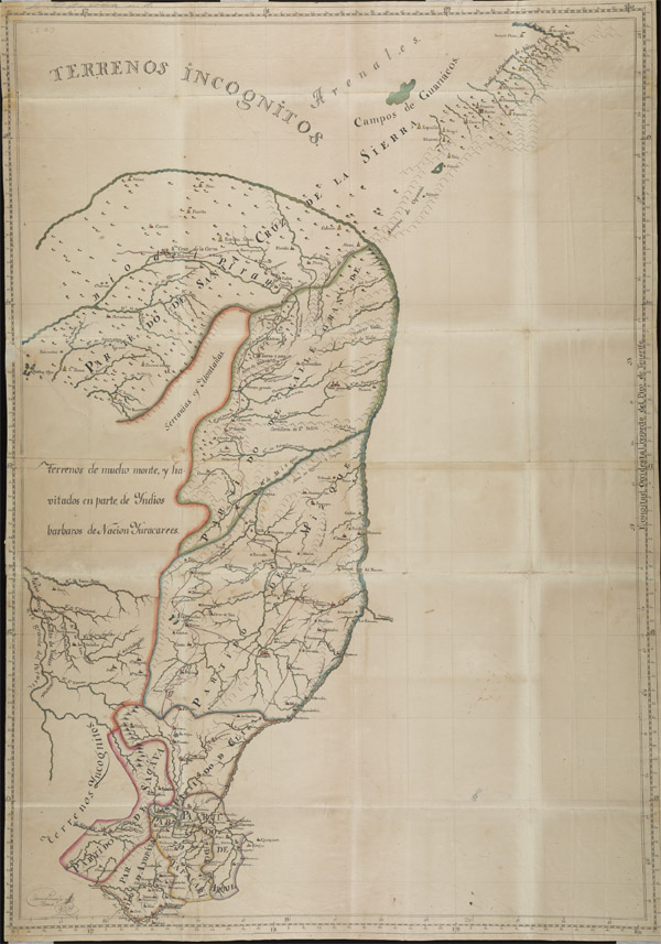 Figure 6. Pantosa y Moreno, Manuel. ca. 1797–1817. Untitled manuscript map. From folio entitled Alto Perù Cartas Topograficas, In Manuel Pantosa y Moreno Manuscript Maps.