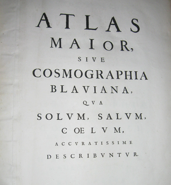Figure 1. First title page from Blaeu's 1622 Atlas Maior.