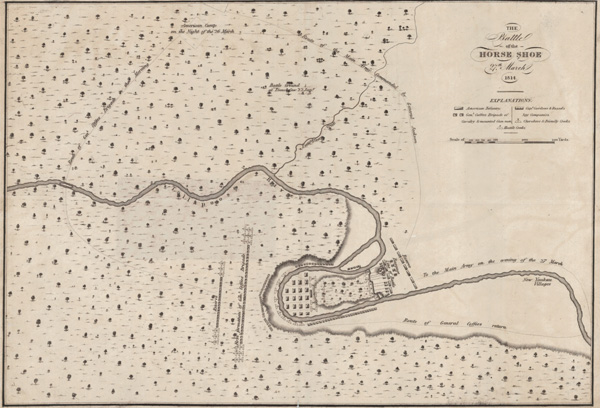 Figure 8. John Reid’s The Battle of the Horse Shoe, 27th March 1814.