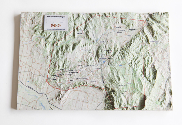 Figure 1. A model printed by vW Maps. More photographs are available at tinyurl.com/3dterrain. Photo by Bonnie Savage.