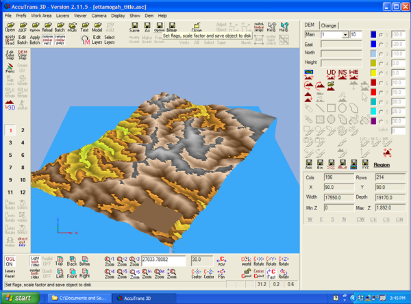 Figure 5. The “save with option” button, top center, will bring up a dialog window in which you can change parameters and save as another file format.