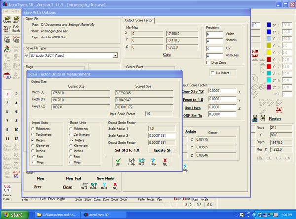 Figure 6. If your preferred map scale is 1:62,846—and whose isn’t?—enter 0.00001591 as the Scale Factor 2.