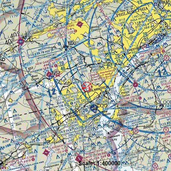 Figure 4. Online map of a “temporary flight restriction,” identified by a red circle, over Vice President Biden’s home, ca. 2009.