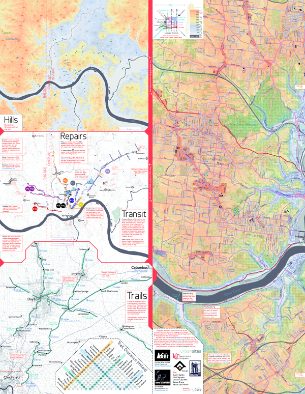 Figure 5B. Reverse side of the map showing west side and insets.