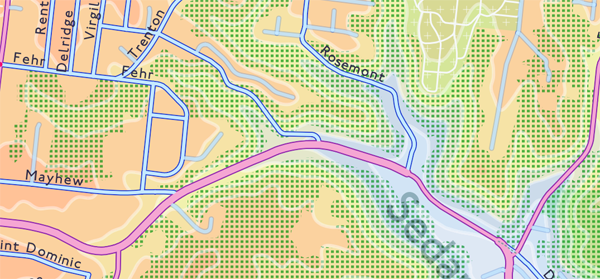 Figure 12D. Woodland (green pattern).