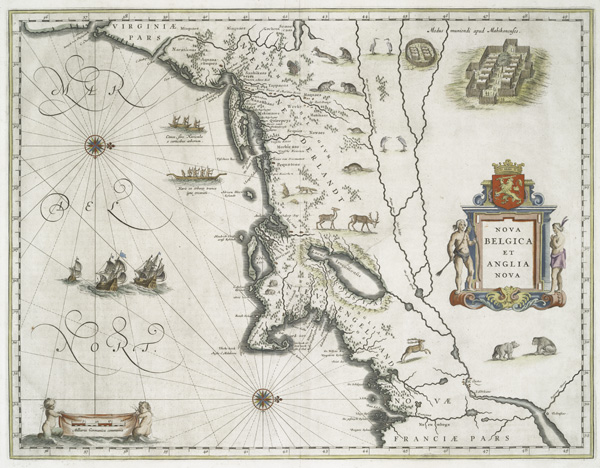 Figure 2. “Nova Belgica et Anglia Nova.” 1662. From Joan Blaeu’s Atlas maior, sive, Cosmographia Blaviana.