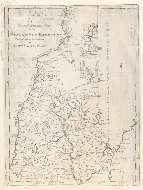 Figure 6. Map of New Hampshire (1770).